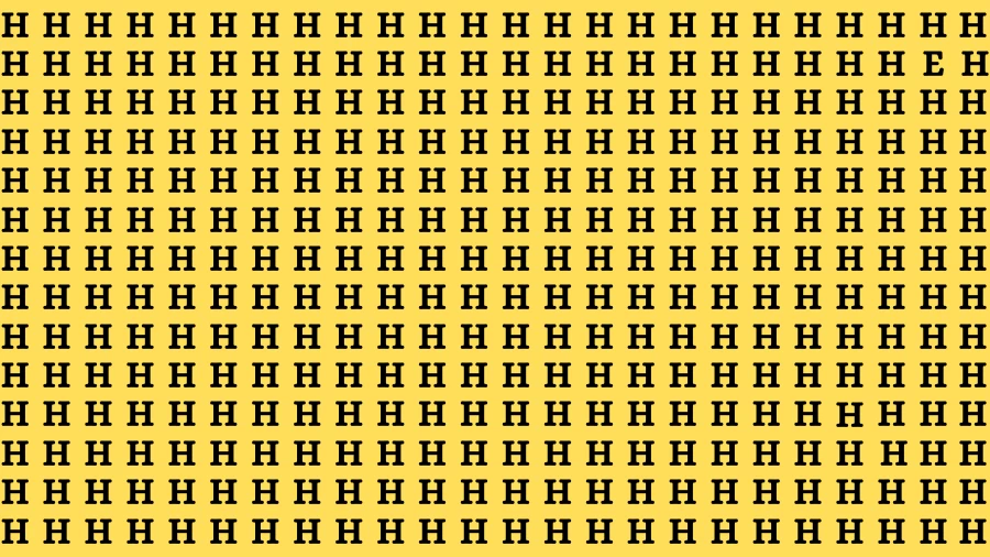 Test Visual Acuity: If you have Hawk Eyes Find the Letter E among H in 15 Secs