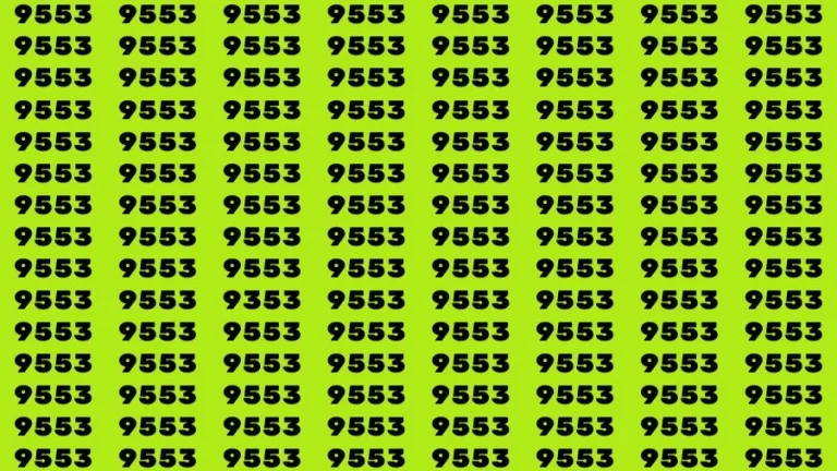 Optical Illusion Brain Test: If you have Eagle Eyes Find the number 9353 in 15 Secs