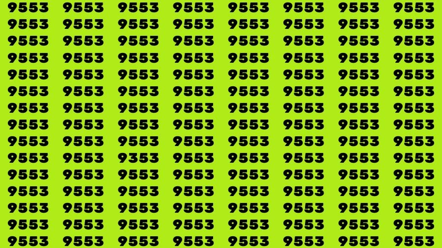 Optical Illusion Brain Test: If you have Eagle Eyes Find the number 9353 in 15 Secs