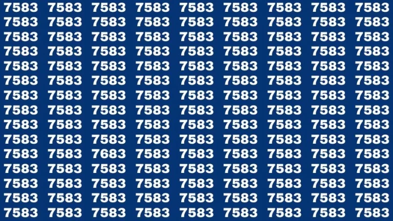 Optical Illusion Brain Test: If you have Eagle Eyes Find the Number 7683 among 7583 in 15 Secs