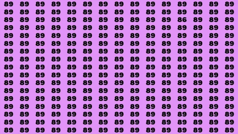 Optical Illusion Visual Test: If you have Eagle Eyes Find the Number 86 among 89 in 15 Secs