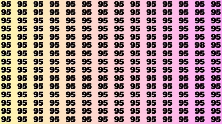 Observation Skill Test: If you have Sharp Eyes Find the Number 98 in 15 Secs