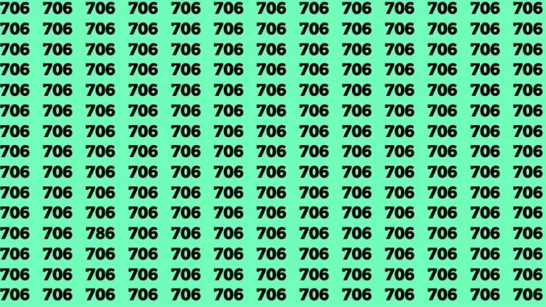 Optical Illusion Brain Challenge: If you have Hawk Eyes Find the Number 786 in 15 Secs