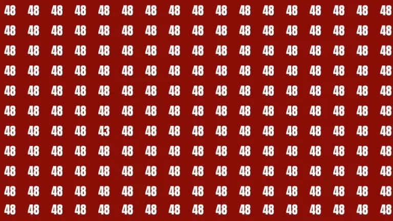 Optical Illusion Brain Challenge: If you have Hawk Eyes Find the Number 43 in 15 Secs