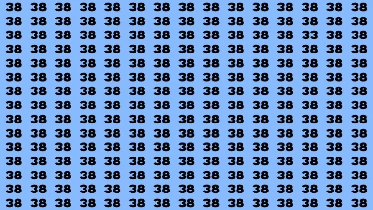 Observation Brain Challenge: If you have Hawk Eyes Find the Number 33 among 38 in 15 Secs