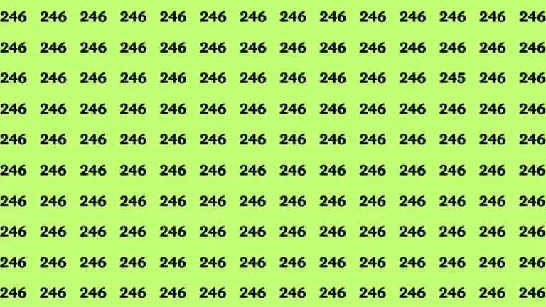 Observation Skill Test: If you have Sharp Eyes Find the Number 245 among 246 in 15 Secs