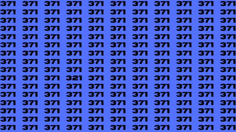 Optical Illusion Brain Test: If you have Eagle Eyes Find the number 321 in 15 Secs