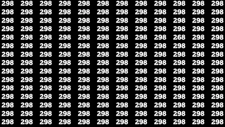 Optical Illusion Brain Challenge: If you have Hawk Eyes Find the Number 268 in 4 Secs