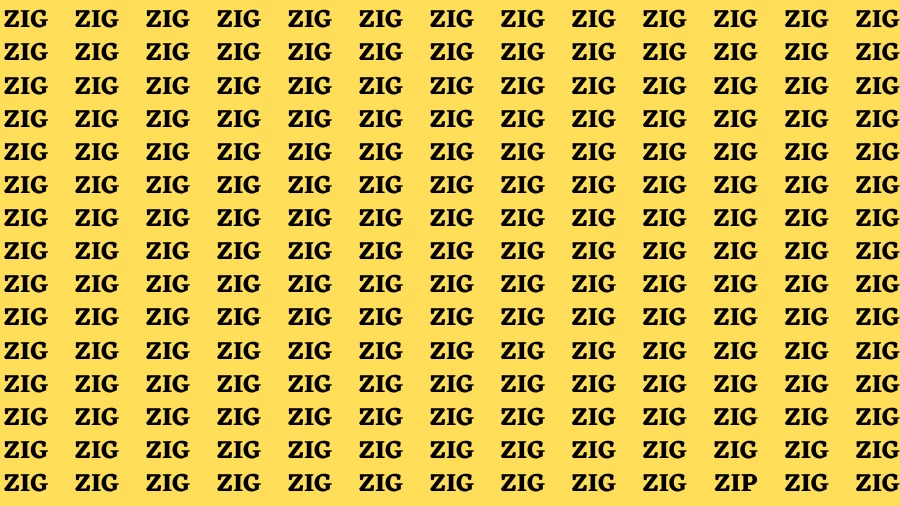 Observation Visual Test: If you have Eagle Eyes Find the word Zip In 18 Secs