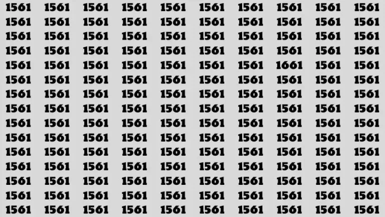 Optical Illusion Brain Test: If you have Eagle Eyes Find the Number 1661 among 1561 in 15 Secs