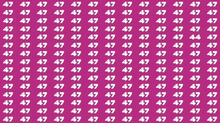 Observation Skill Test: If you have Sharp Eyes Find the Number 44 in 12 Secs