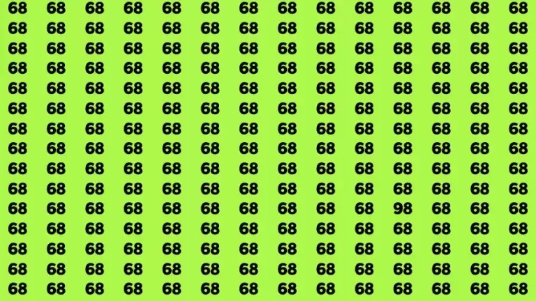 Observation Skill Test: If you have Eagle Eyes Find the Number 98 in 11 Secs