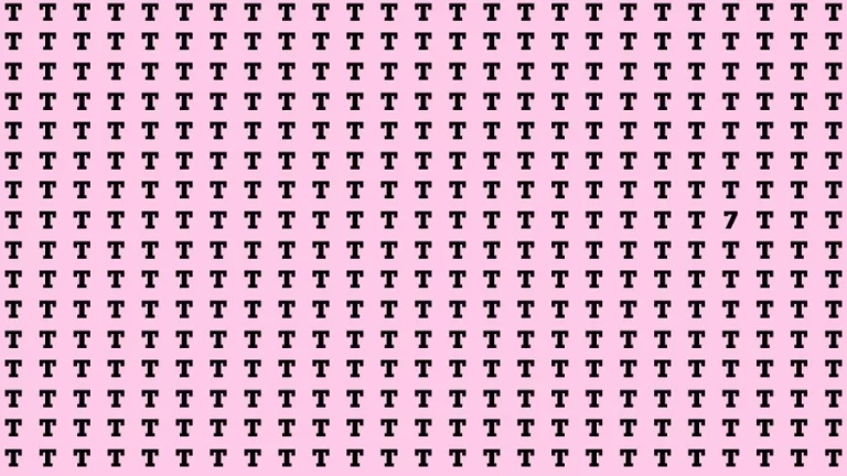 Visual Test: If you have Sharp Eyes Find the Number 7 among T in 15 Secs