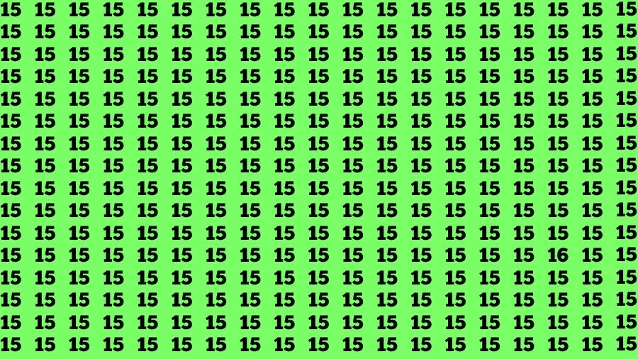 Observation Brain Challenge: If you have 50/50 Vision Find the number 16 in 15 Secs