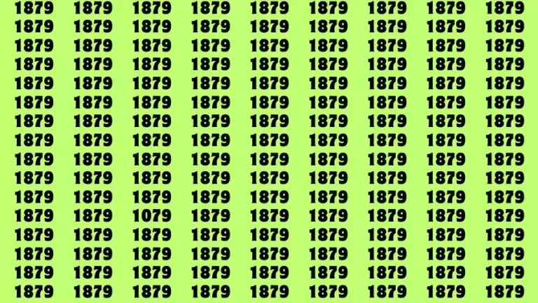 Optical Illusion Brain Challenge: If you have Hawk Eyes Find the Number 1079 among 1879 in 15 Secs