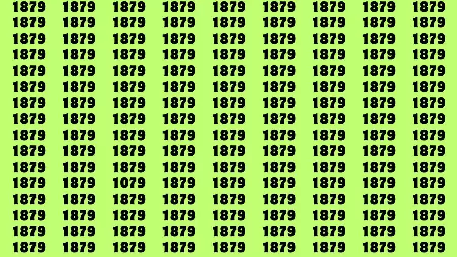 Optical Illusion Brain Challenge: If you have Hawk Eyes Find the Number 1079 among 1879 in 15 Secs