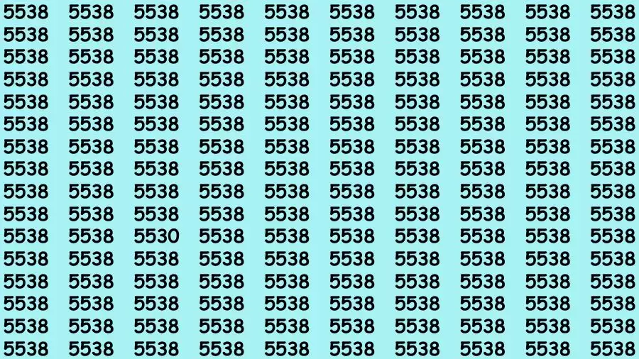 Optical Illusion Brain Challenge: If you have Hawk Eyes Find the Number 5530 in 15 Secs