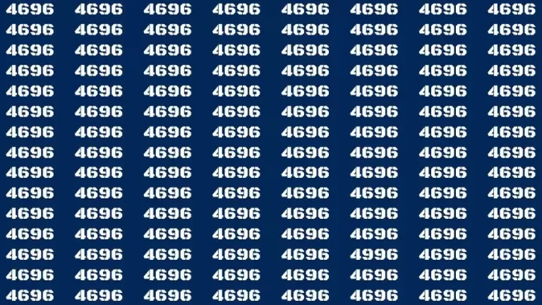 Optical Illusion Brain Challenge: If you have 50/50 Vision Find the number 4996 in 12 Secs