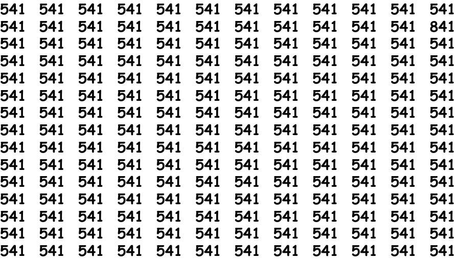 Observation Find it Out: If you have Sharp Eyes Find the number 841 in 20 Secs