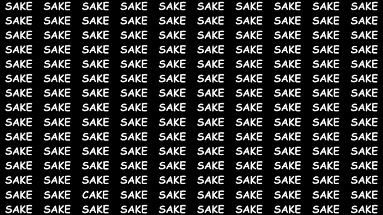 Test Visual Acuity: If you have Hawk Eyes Find the word Cake In 15 Secs