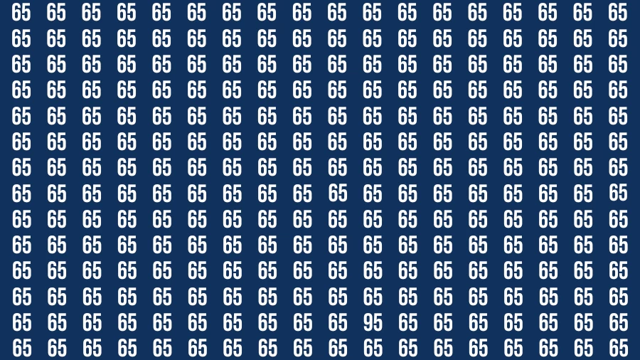 Observation Find it Out: If you have Sharp Eyes Find the number 95 in 20 Secs