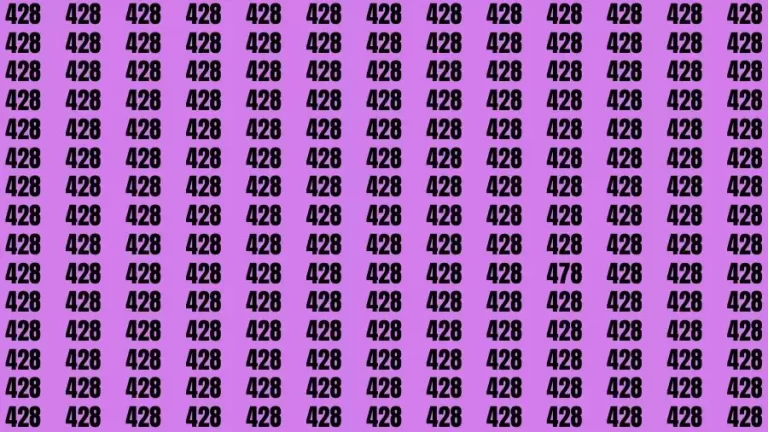 Optical Illusion Brain Test: If you have Sharp Eyes Find the number 478 in 20 Secs