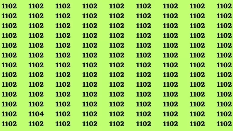 Observation Brain Test: If you have Eagle Eyes Find the Number 1104 among 1102 in 15 Secs