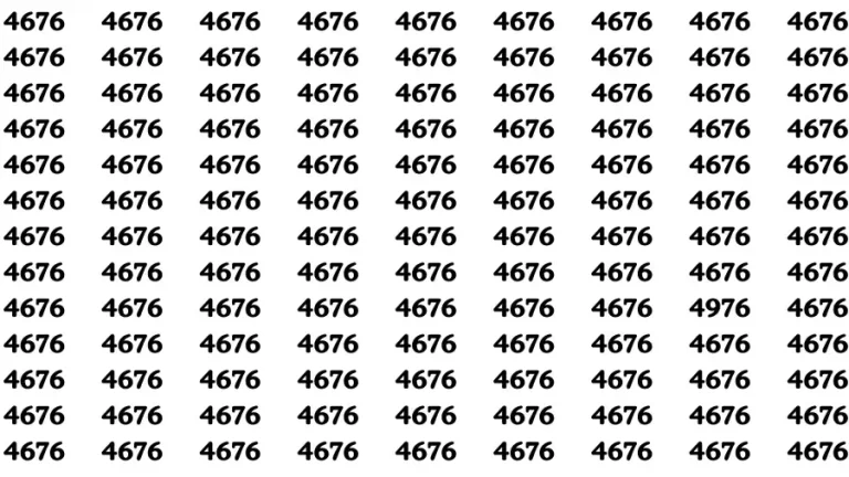 Observation Brain Challenge: If you have Hawk Eyes Find the Number 4976 in 15 Secs