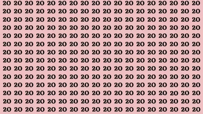 Test Visual Acuity: If you have Eagle Eyes Find the Number 20 in 15 Secs