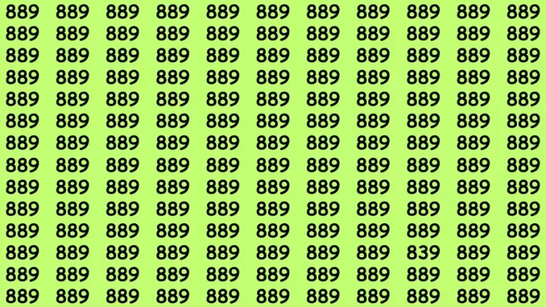 Observation Skills Test: If you have Sharp Eyes Find the Number 839 in 15 Secs