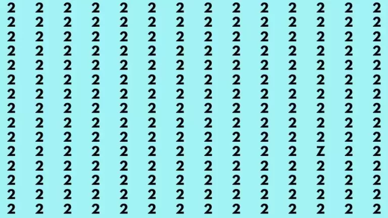 Optical Illusion Brain Test: If you have Sharp Eyes Find the Letter Z in 20 Secs