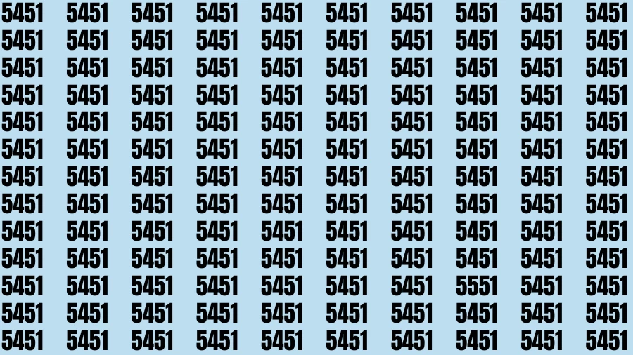 Observation Brain Challenge: If you have 50/50 Vision Find the Number 5551 in 15 Secs