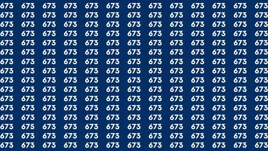 Observation Skill Test: If you have Sharp Eyes Find the Number 675 in 15 Secs