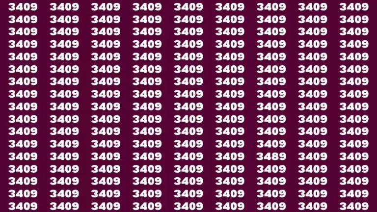 Observation Skill Test: If you have Eagle Eyes Find the Number 3489 in 8 Secs