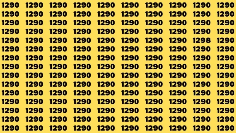 Observation Brain Test: If you have 50/50 Vision Find the Number 1289 in 15 Secs