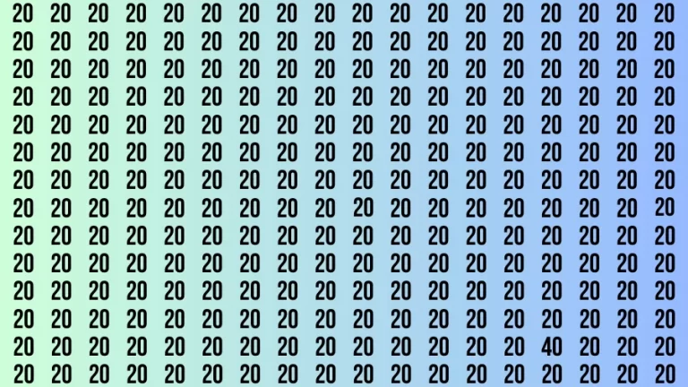 Observation Visual Test: If you have Eagle Eyes Find the Number 40 among 20 in 15 Secs