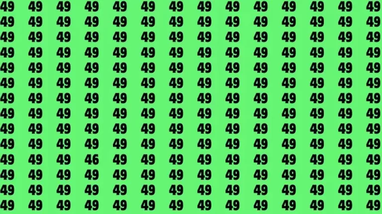 Optical Illusion Brain Challenge: If you have Hawk Eyes Find the Number 46 among 49 in 15 Secs