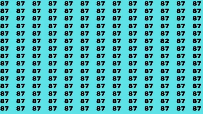 Observation Skill Test: If you have Sharp Eyes Find the Number 82 in 15 Secs