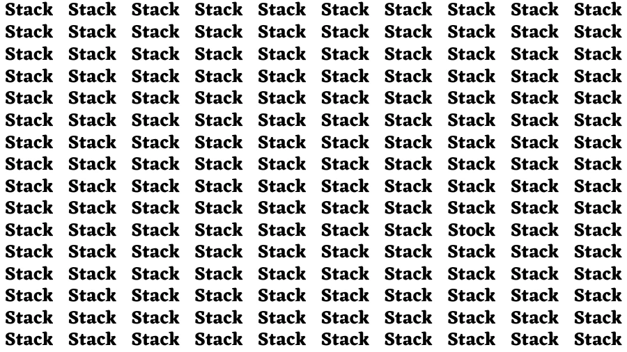 Observation Find it Out: If you have Eagle Eyes Find the Word Stock in 12 Secs