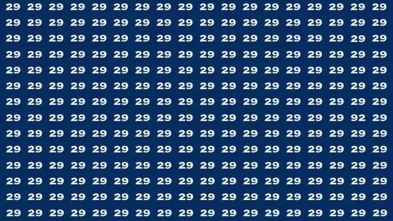 Observation Find it Out: If you have Eagle Eyes Find the number 92 among 29 in 12 Secs