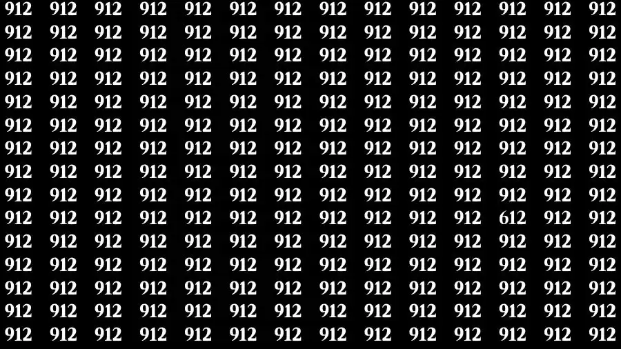 Optical Illusion Brain Test: If you have Sharp Eyes Find the number 612 in 20 Secs