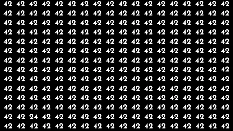 Observation Visual Test: If you have Eagle Eyes Find the Number 24 in 15 Secs