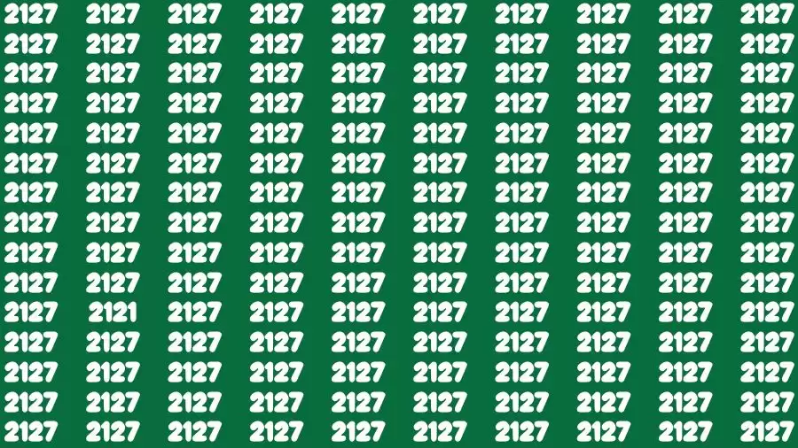 Optical Illusion Brain Test: If you have Eagle Eyes Find the number 2121 in 15 Secs