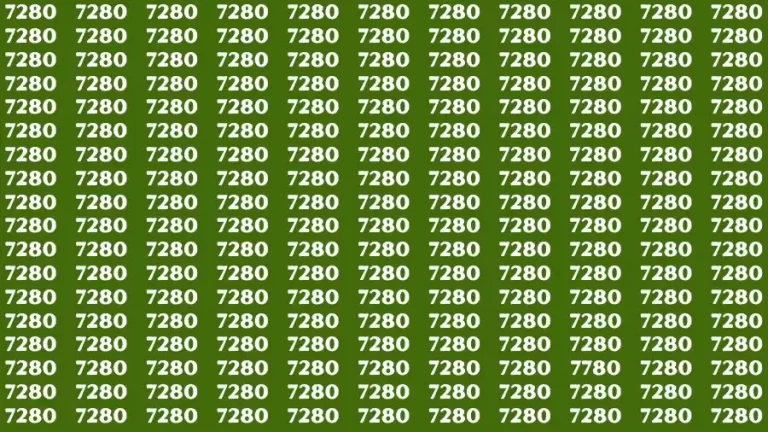 Optical Illusion Brain Test: If you have Eagle Eyes Find the Number 7780 in 15 Secs