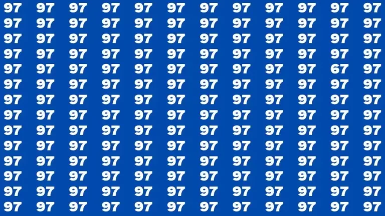 Optical Illusion Brain Challenge: If you have 50/50 Vision Find the number 67 in 12 Secs