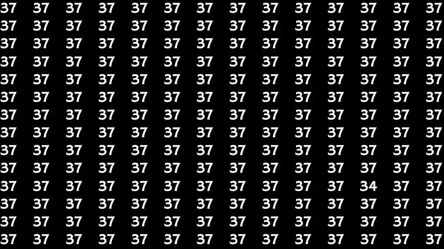 Optical Illusion Brain Test: If you have Sharp Eyes Find the number 34 in 20 Secs