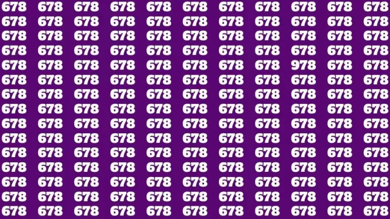 Optical Illusion Brain Test: If you have Eagle Eyes Find the Number 978 in 15 Secs