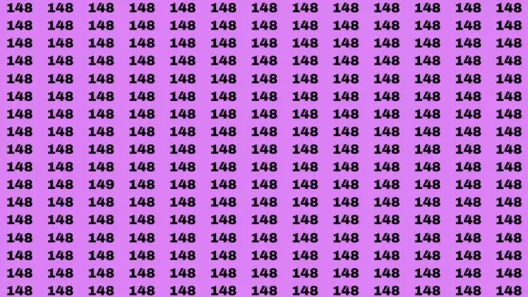 Optical Illusion Brain Challenge: If you have Hawk Eyes Find the Number 149 among 148 in 15 Secs