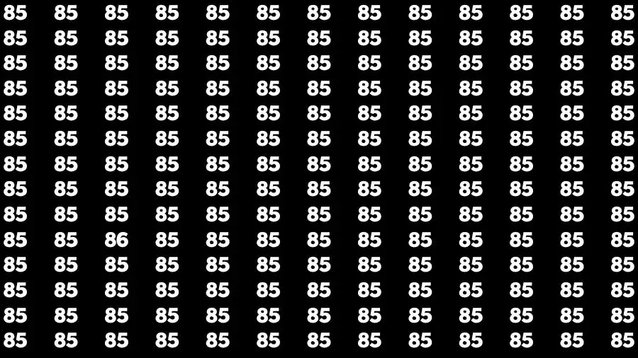 Optical Illusion Brain Challenge: If you have Hawk Eyes Find the Number 86 in 8 Secs