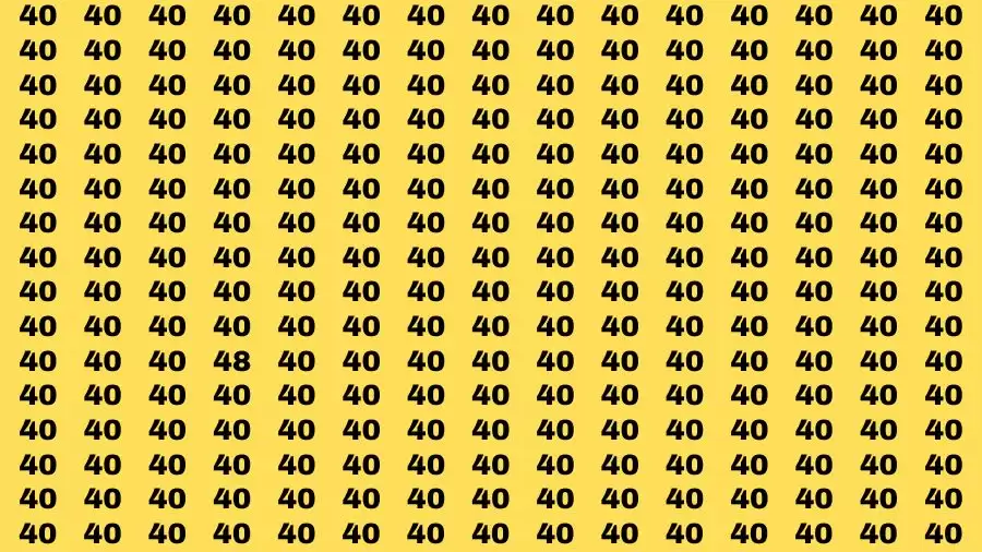 Optical Illusion Brain Challenge: If you have 50/50 Vision Find the number 48 in 12 Secs